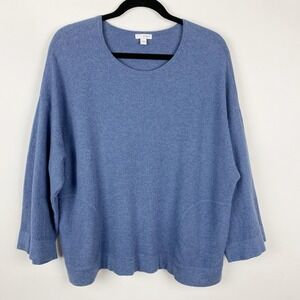 J.Jill Pure Jill Blue Textured Knit Crew‎ Neck Casual Sweater Women's Small